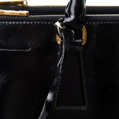 Prada Saffiano Vernice Medium Galleria Double Zip Tote Black 15 of 15