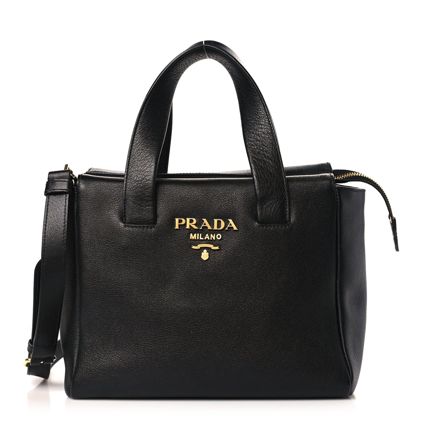 Vitello Cervo Mini Satchel Black
