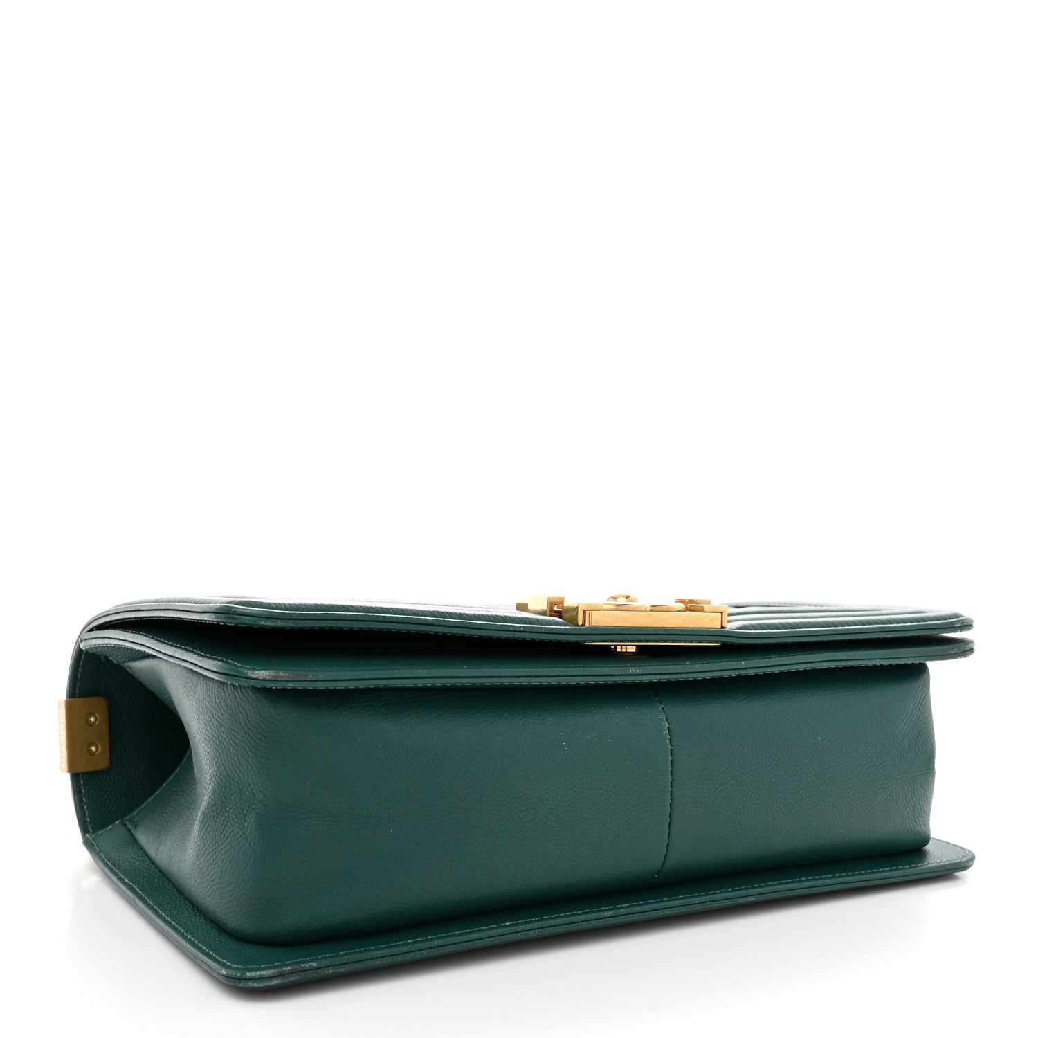 Chanel Caviar Quilted Medium Boy Flap Dark Green 4 of 13