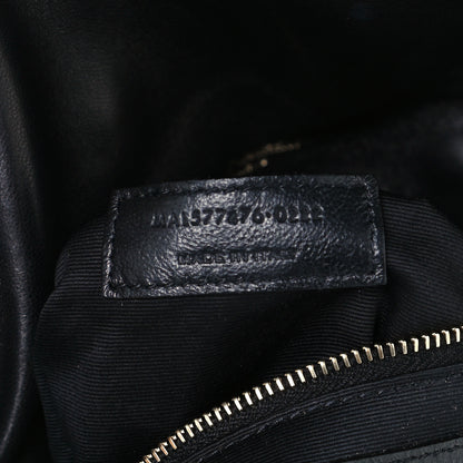 Saint Laurent Lambskin Quilted Small Loulou Puffer Monogram Chain Satchel Black 8 of 11