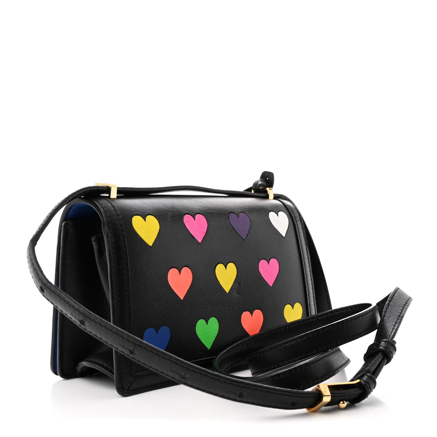 Loewe Calfskin Hearts Small Barcelona Shoulder Bag Black 3 of 10