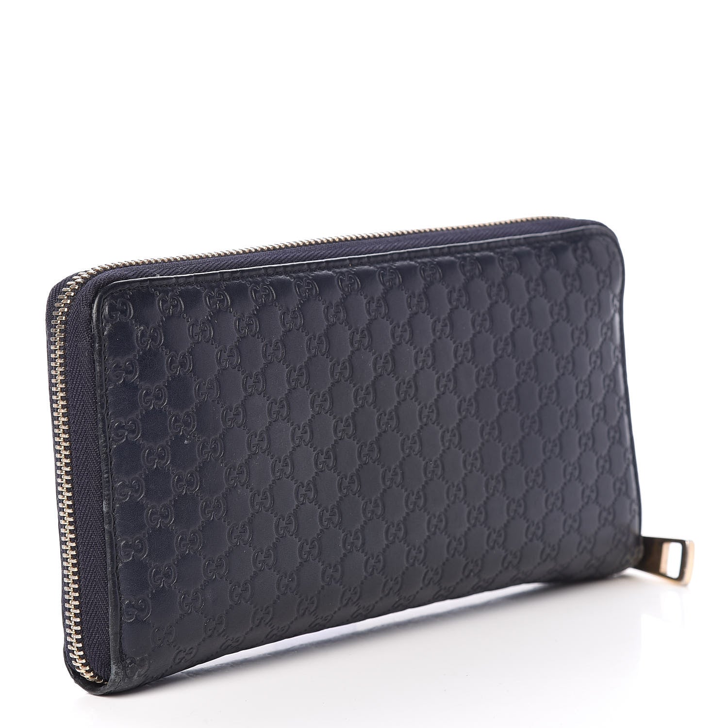 Gucci Microguccissima Large Zip Around Organizer Wallet Blue 3 of 14