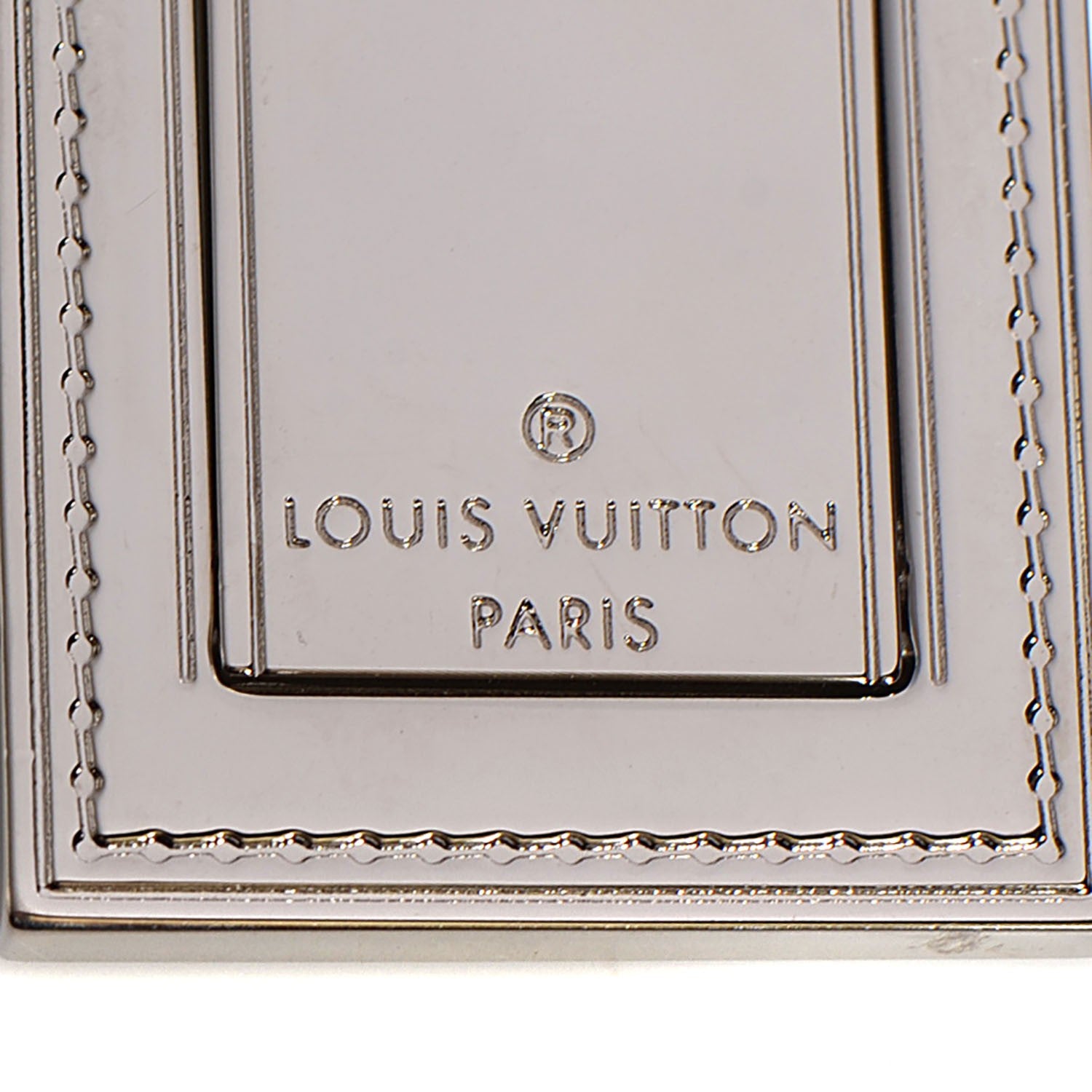 Louis Vuitton Luggage Tag Key Holder Silver 3 of 5