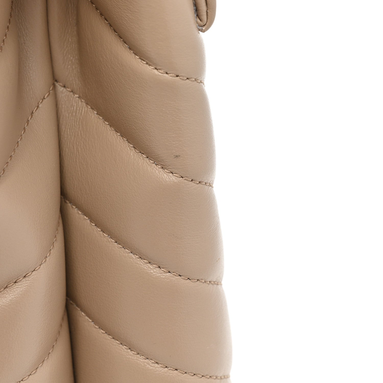 Saint Laurent Calfskin Y Quilted Monogram Medium Loulou Chain Satchel Dark Beige 21 of 22