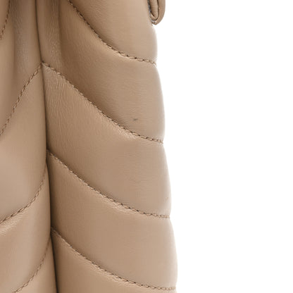 Saint Laurent Calfskin Y Quilted Monogram Medium Loulou Chain Satchel Dark Beige 21 of 22