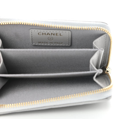 Chanel Caviar Quilted Zip Coin Purse Grey 5 of 8