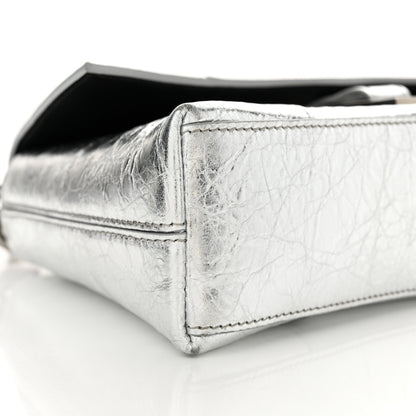 Balenciaga Metallic Calfskin Downtown Chain Shoulder Bag XS Silver 9 of 15