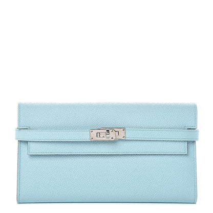 Hermes Epsom Kelly Longue Wallet Bleu Zephyr 1 of 8
