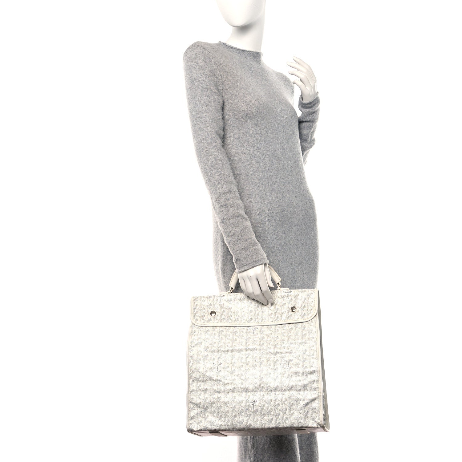 Goyard Goyardine Saint Leger Soft Briefcase Backpack White 2 of 9