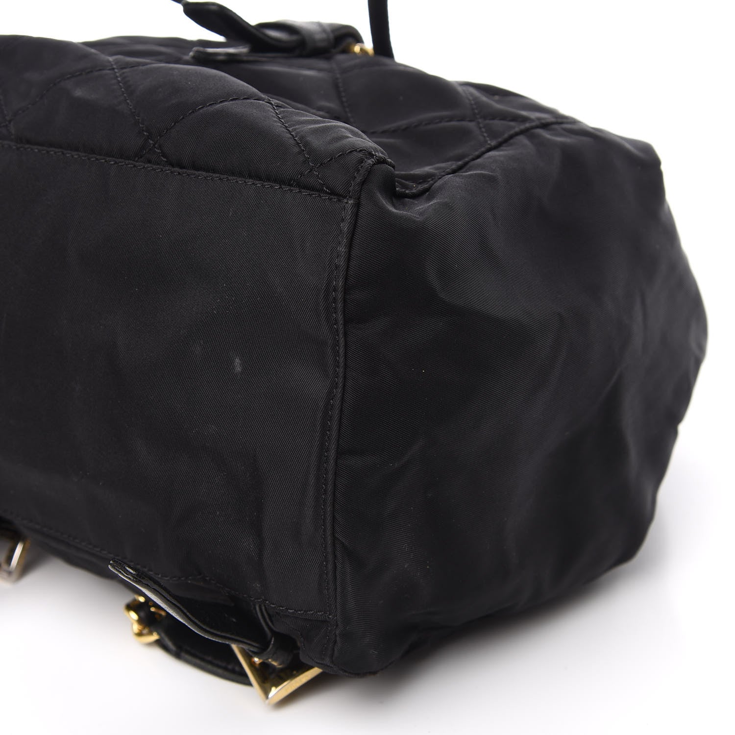 Prada Tessuto Nylon Vela Quilted Chain Backpack Black 8 of 9