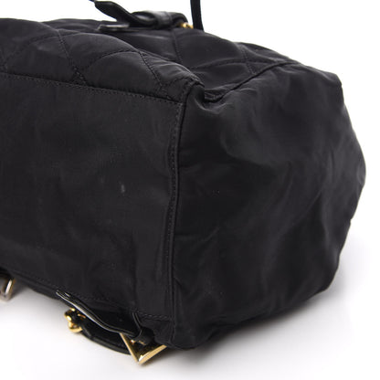 Prada Tessuto Nylon Vela Quilted Chain Backpack Black 8 of 9