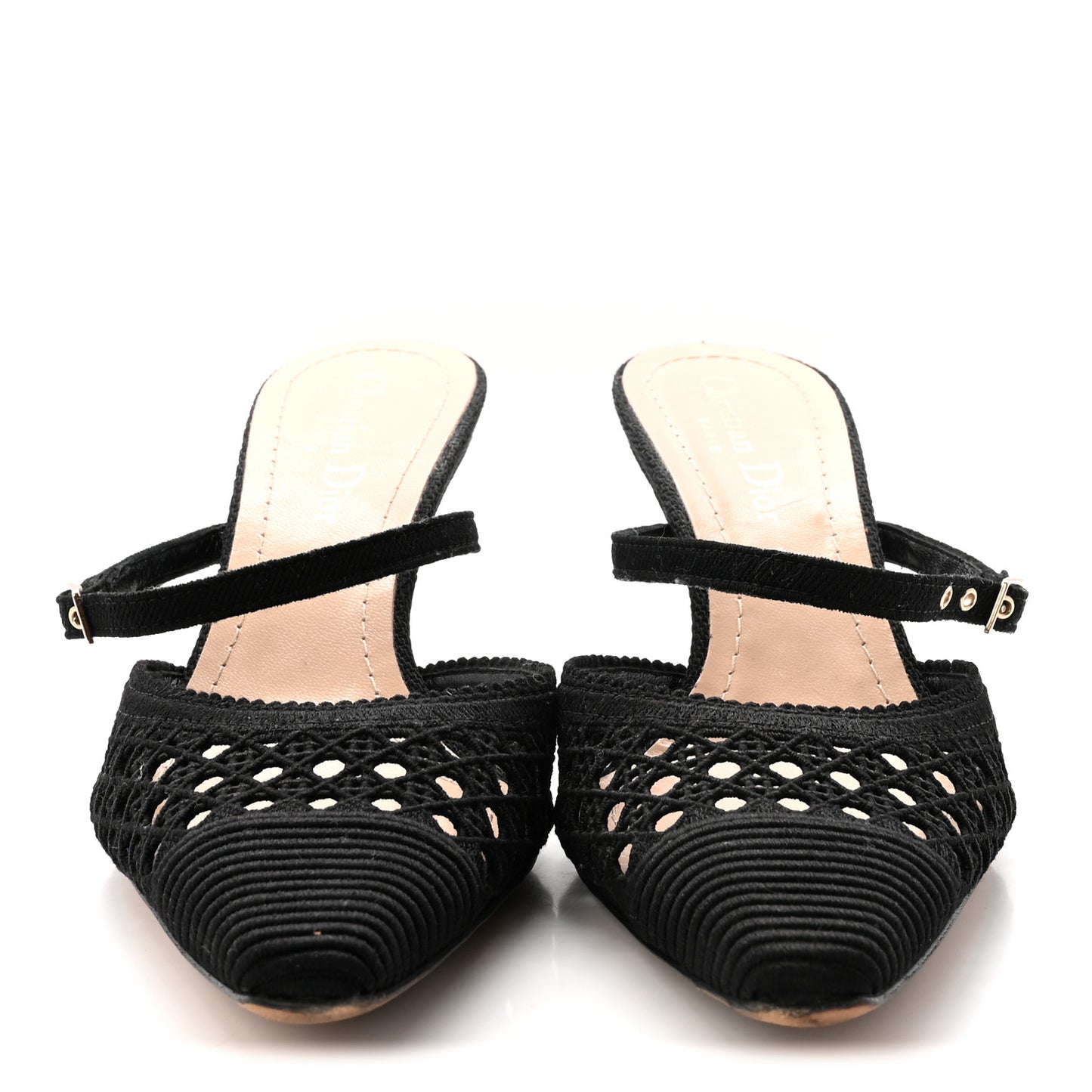 Fabric Cannage Pumps 36.5 Black