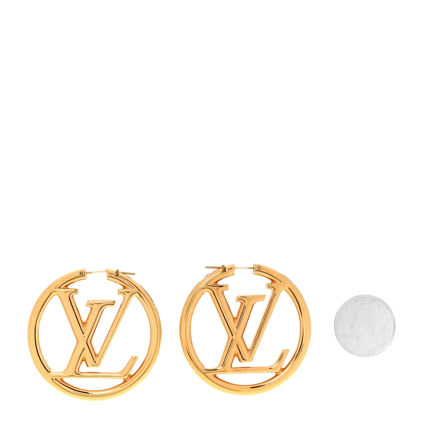 Metal Louise Hoop Earrings Gold