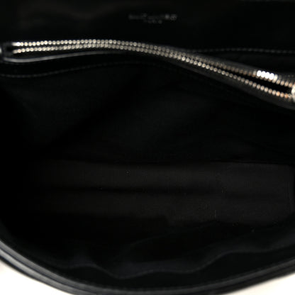 Saint Laurent Calfskin Y Quilted Monogram Medium Loulou Chain Satchel Black 4 of 10