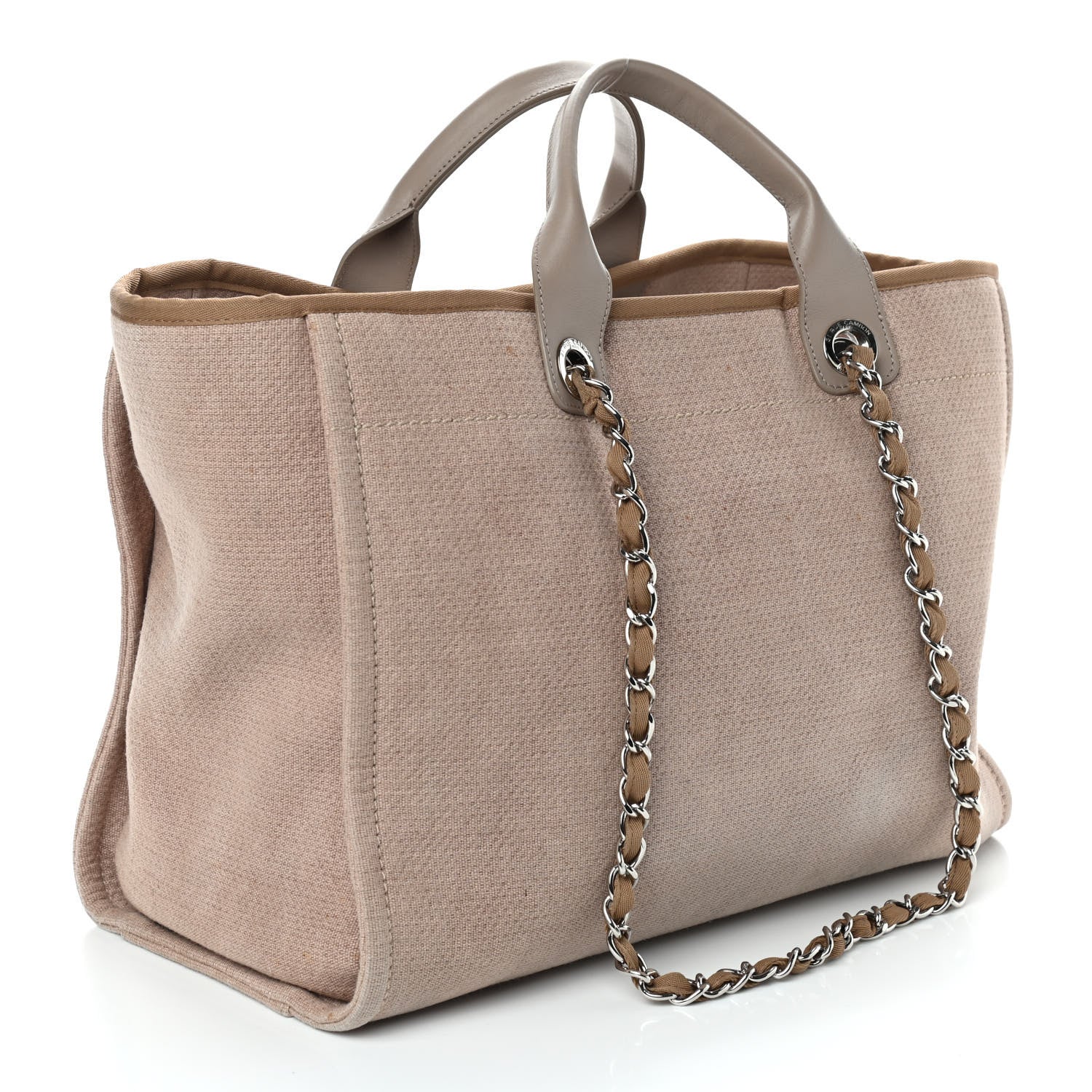 Chanel Canvas Medium Deauville Tote Ecru 2 of 13
