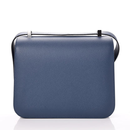 Hermes Epsom Constance 24 Bleu Agate Gris Mouette 3 of 23