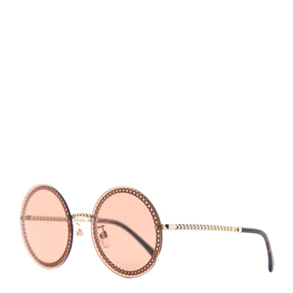 Chanel Chain Round Sunglasses 4245 Brown Gold 2 of 8