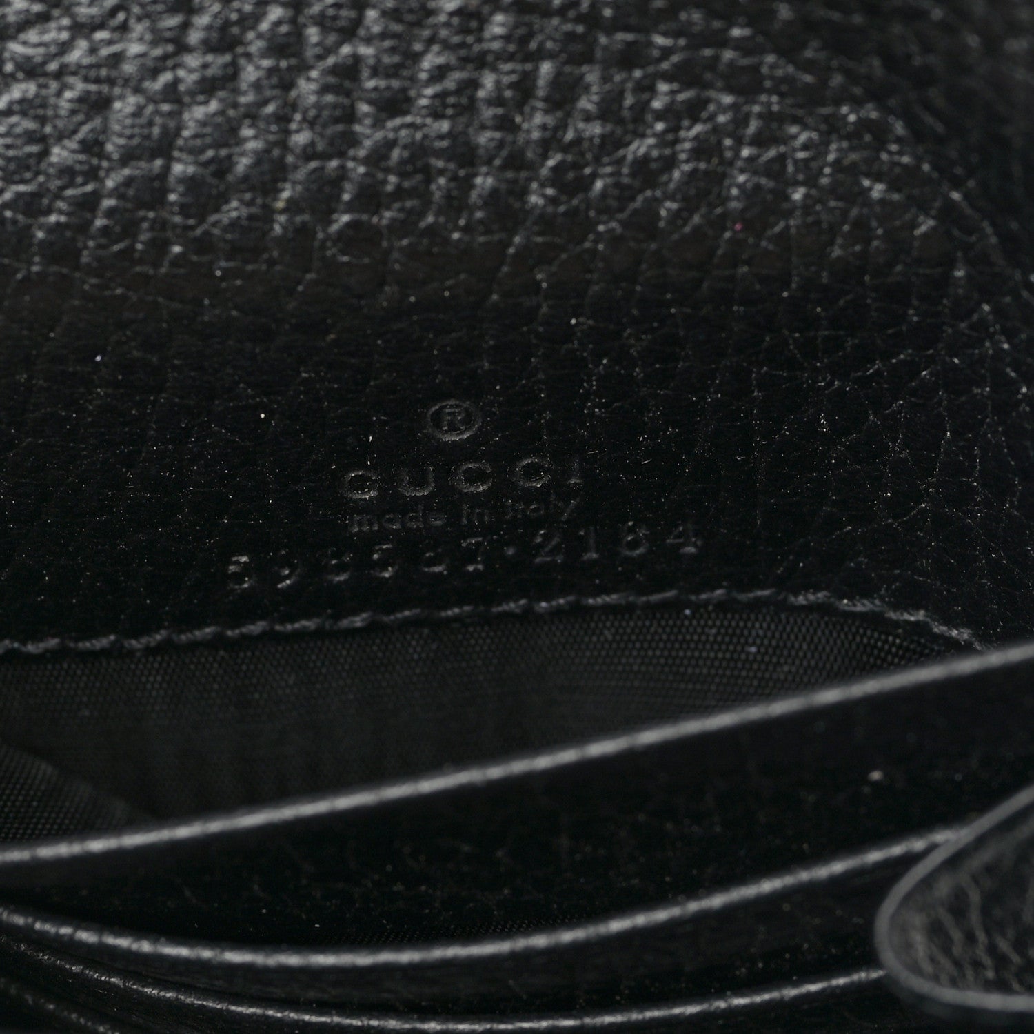Gucci Dollar Calfskin GG Supreme Monogram Medium GG Marmont Wallet Black Beige Ebony 6 of 9