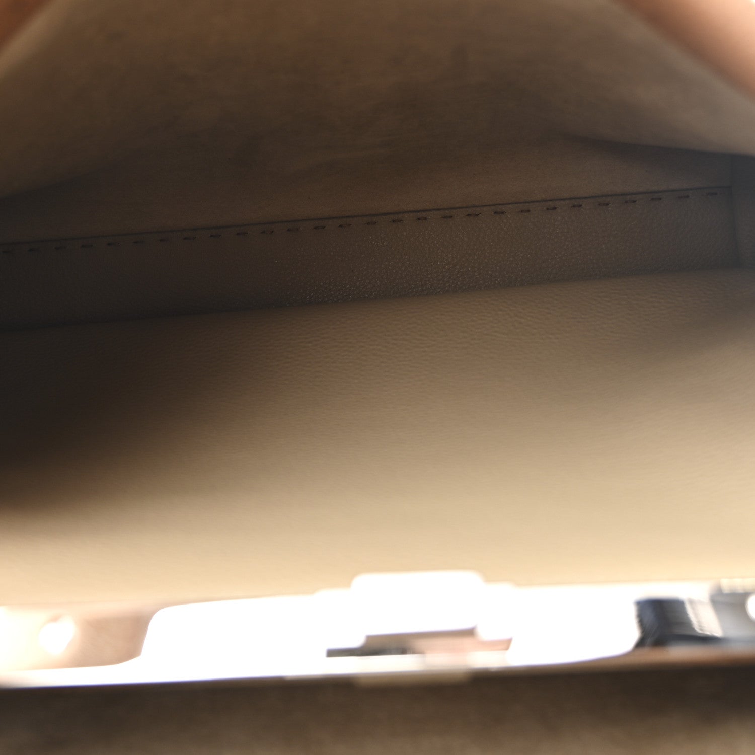 Fendi Cuoio Romano Selleria Bi-Color Large Peekaboo Iconic Satchel  Mou Deserto 6 of 11