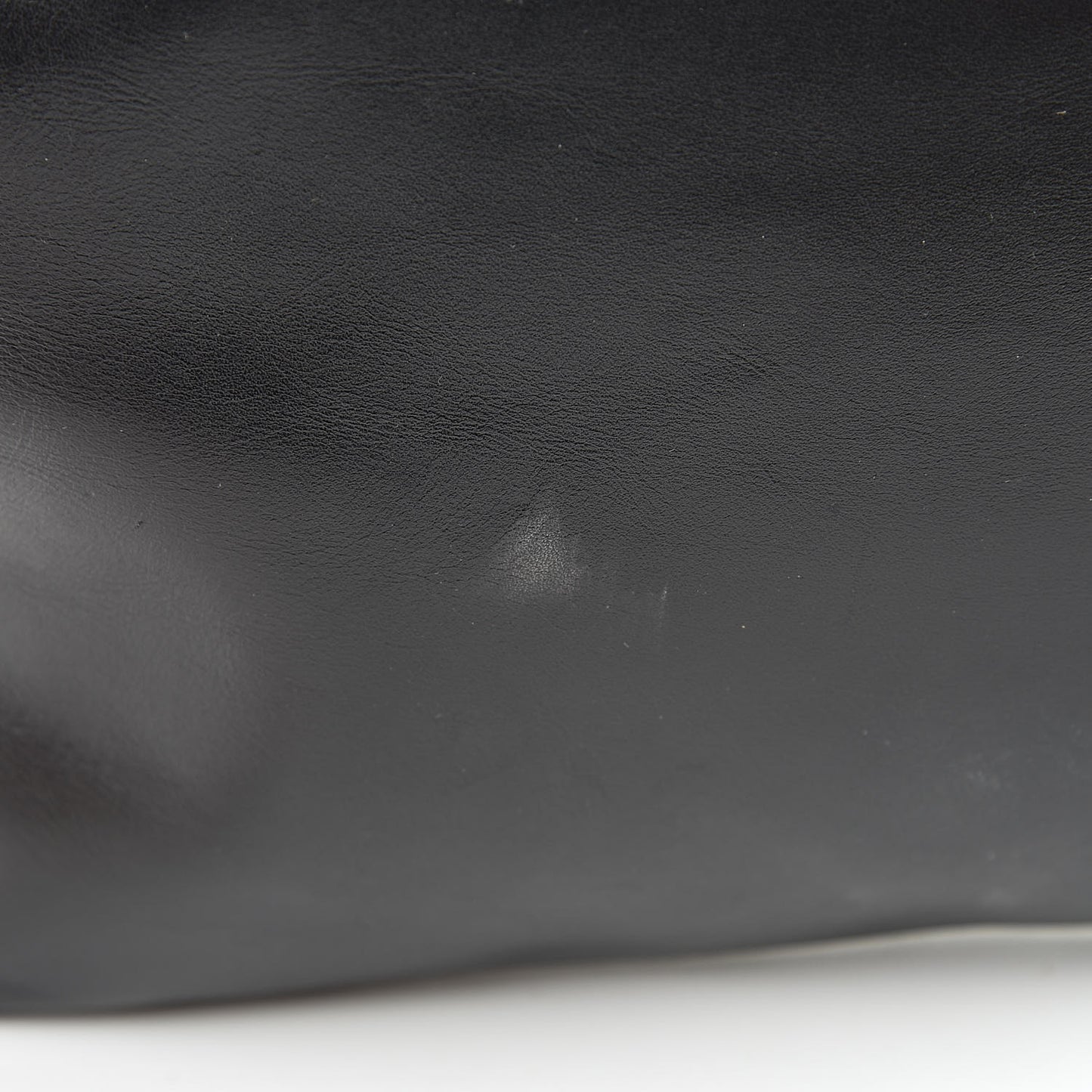 Smooth Calfskin Letters Fold-Over Clutch Black