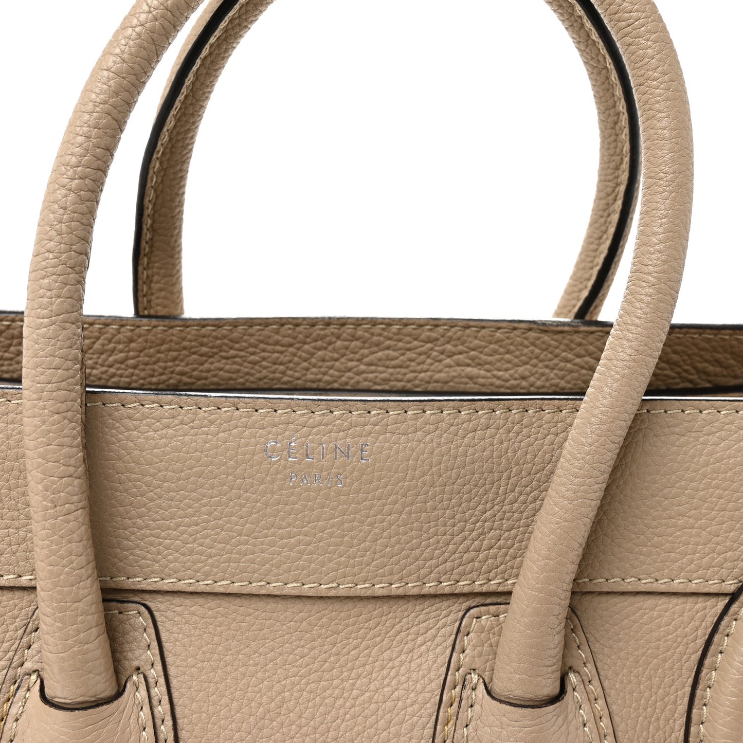 Drummed Calfskin Micro Luggage Dune