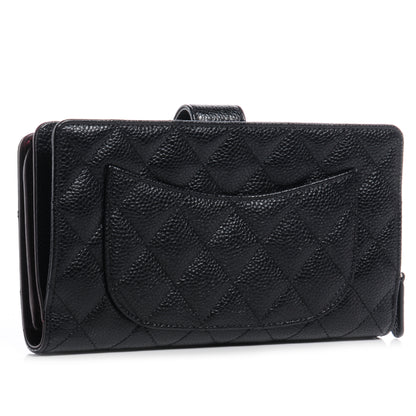 Chanel Caviar Quilted CC French Wallet Black 3 of 8