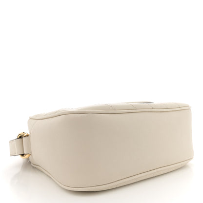 Gucci Sakai Be Green Calfskin Diagonal Stitched Small Blondie Shoulder Bag Mystic White 4 of 10