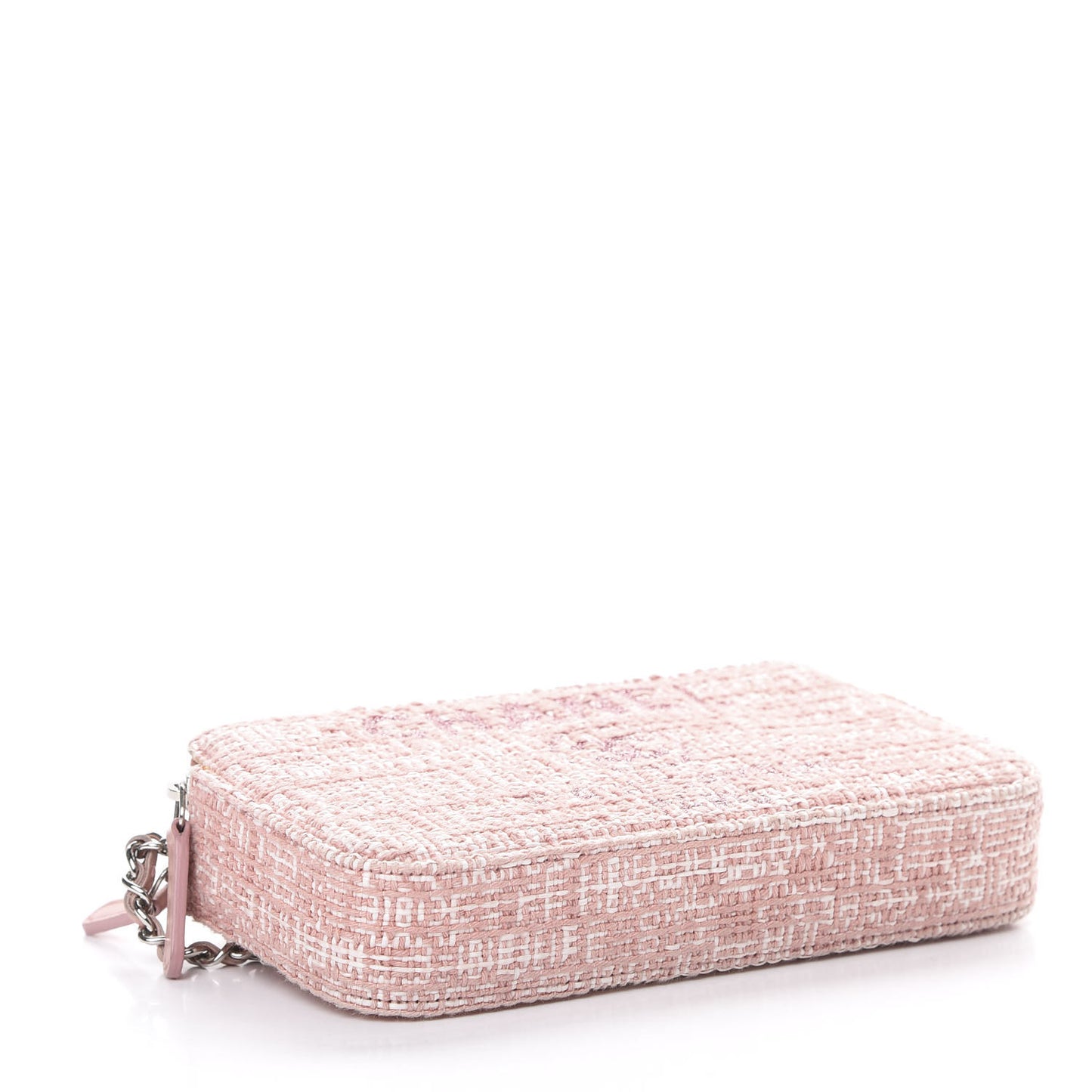 Canvas Small Deauville Clutch With Chain Pink