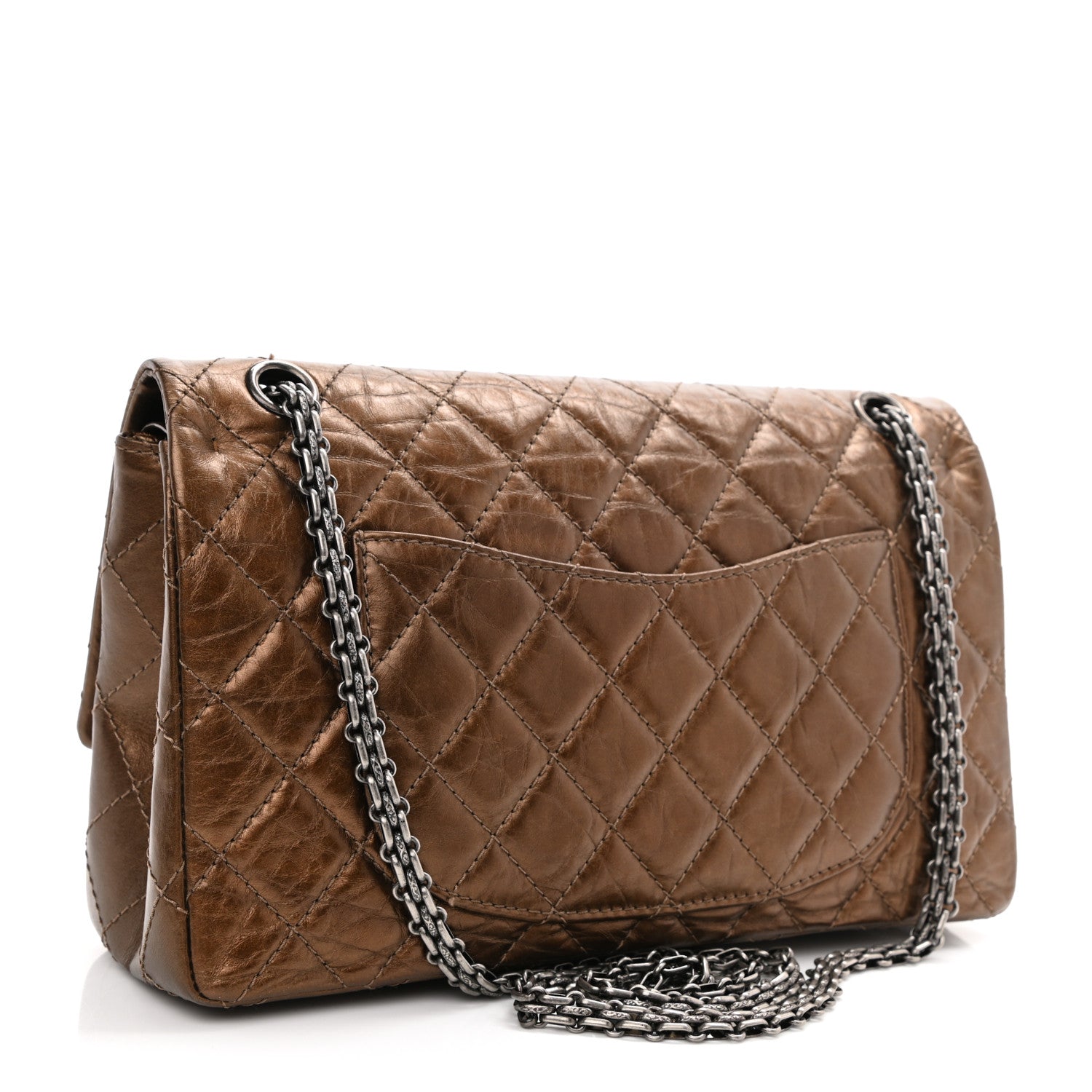 Chanel Metallic Aged Calfskin Quilted 2.55 Reissue 226 Flap Dark Copper 4 of 15