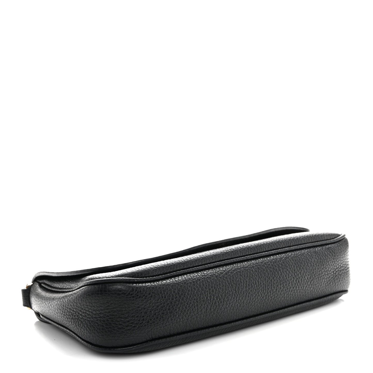Pebbled Calfskin Medium Soho Flap Crossbody Black