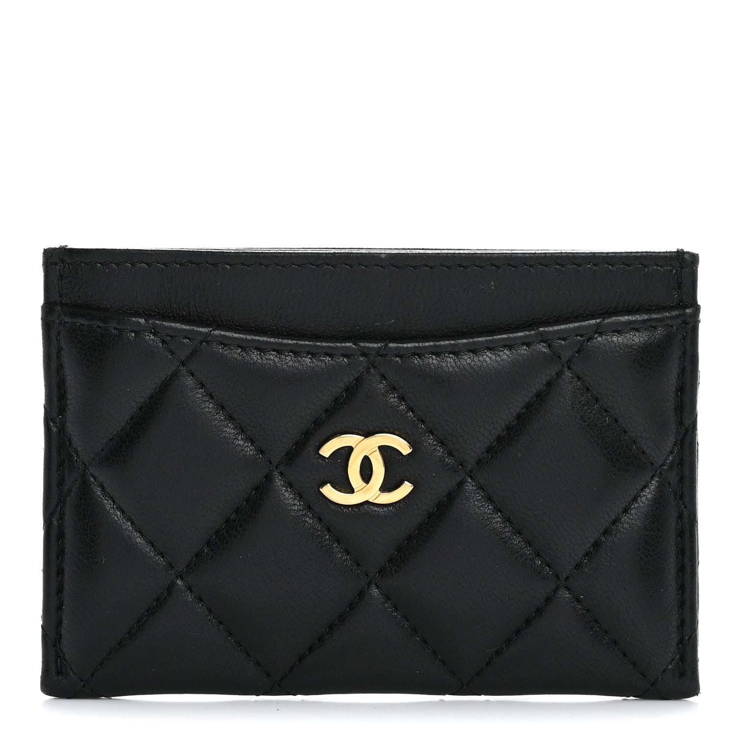 Chanel Lambskin Quilted Card Holder Black 1 of 14