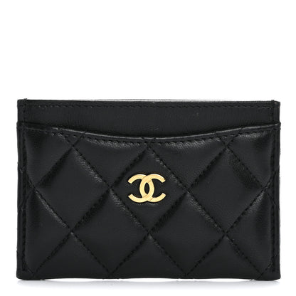 Chanel Lambskin Quilted Card Holder Black 1 of 14