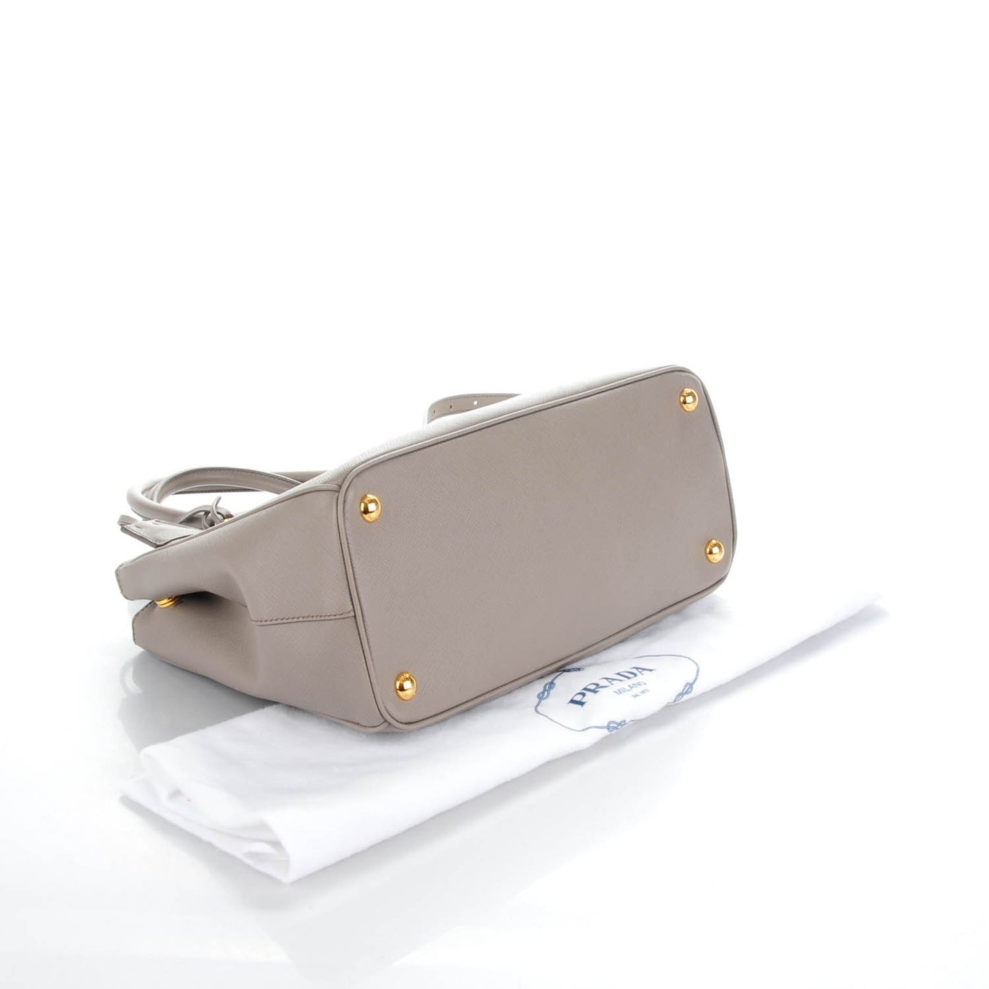 Saffiano Small Galleria Double Zip Tote Argilla