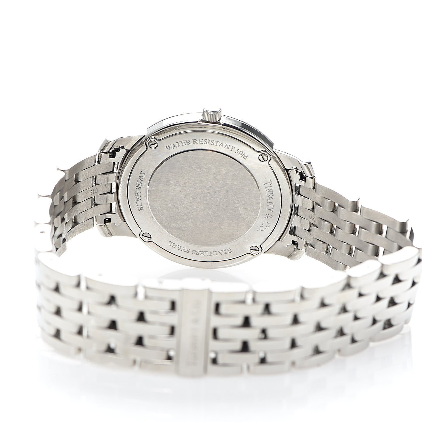 Stainless Steel Diamond Bezel Black Mother of Pearl 37mm Mark Resonator Quartz Watch