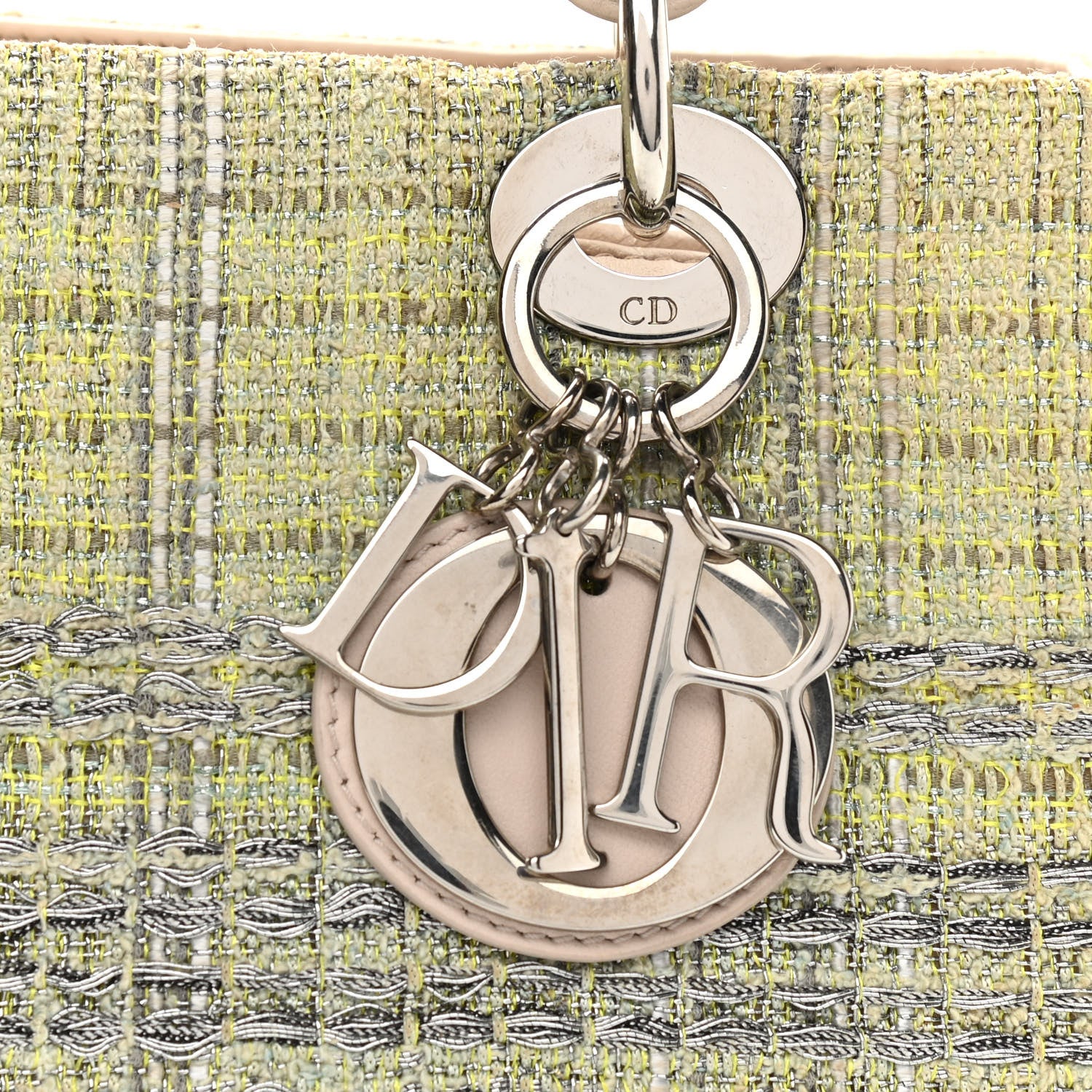 Christian Dior Tweed Medium Lady Dior Green Multicolor 9 of 12