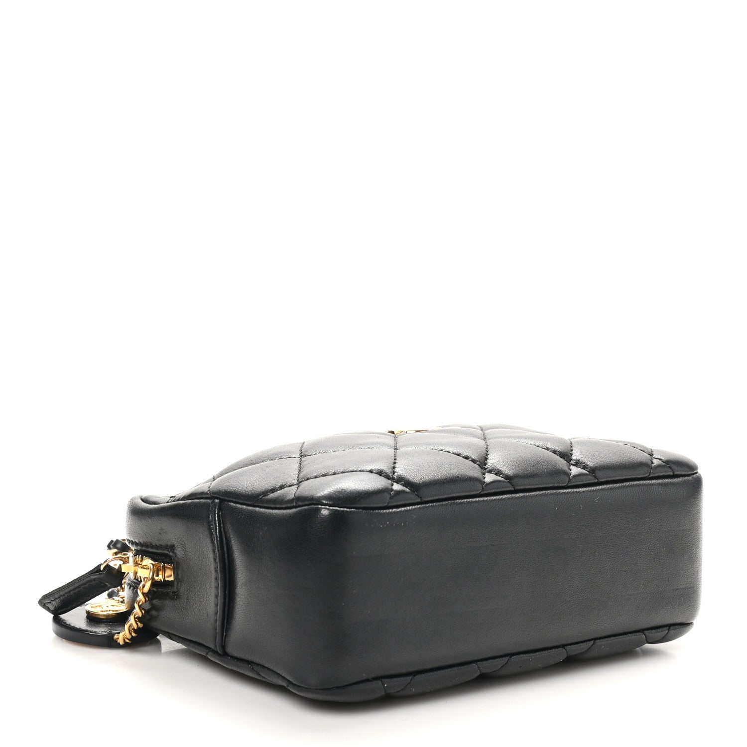 Chanel Shiny Lambskin Quilted Mini Camera Case Black 4 of 10