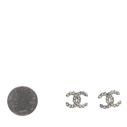 Chanel Pearl CC Earrings Silver 2 of 4