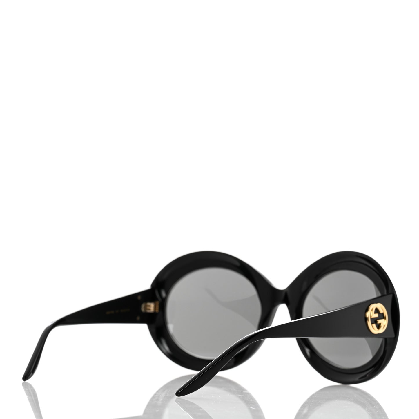 Acetate Round GG Sunglasses GG0744S Black