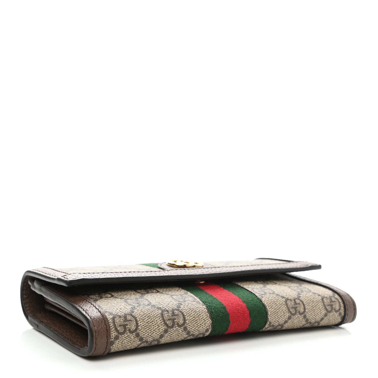 Gucci GG Supreme Monogram Web Ophidia Continental Wallet Brown 4 of 9