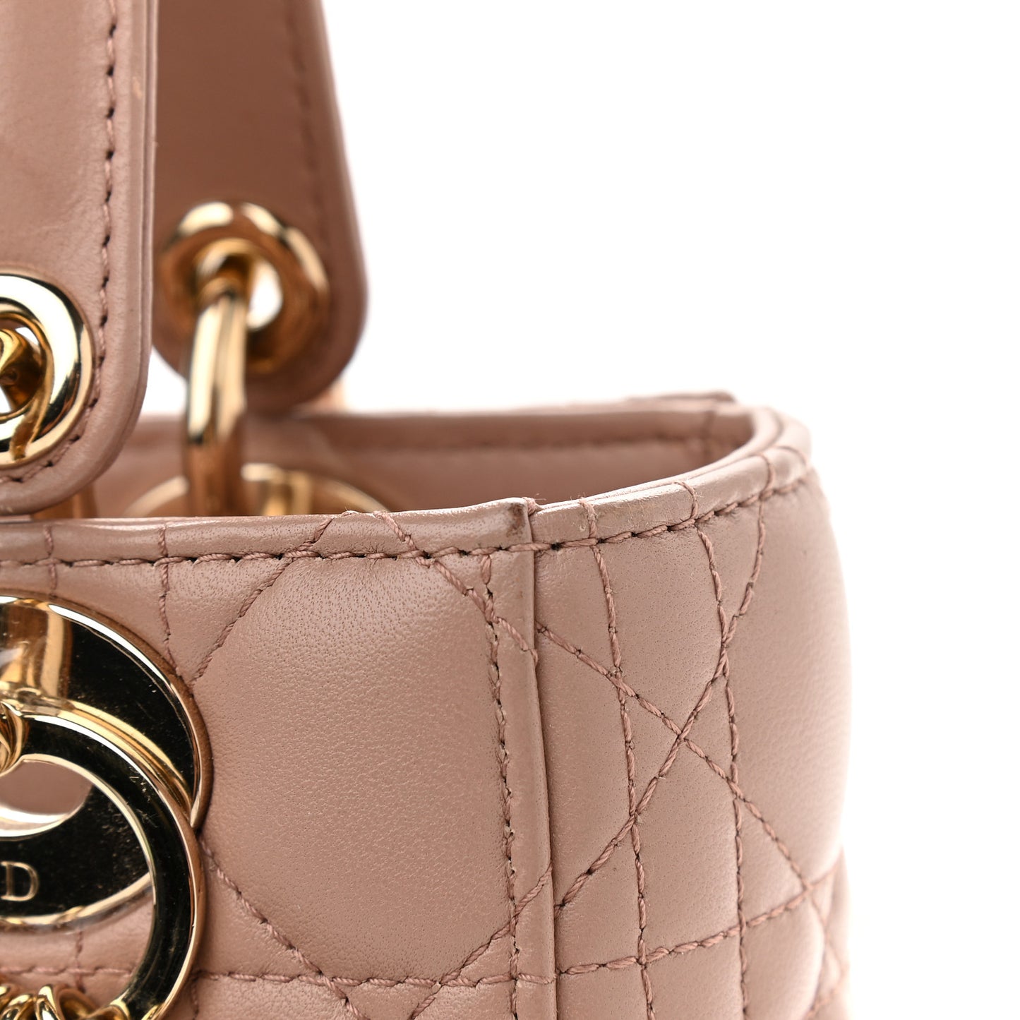 Lambskin Cannage Small Lady Dior Pink