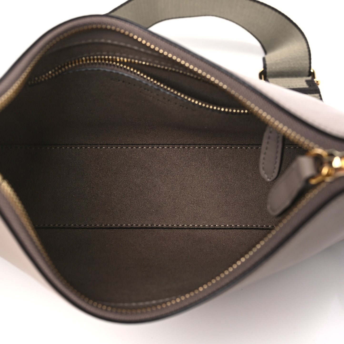 Eco Alter Nappa Perforated Logo Small Shoulder Bag Moss
