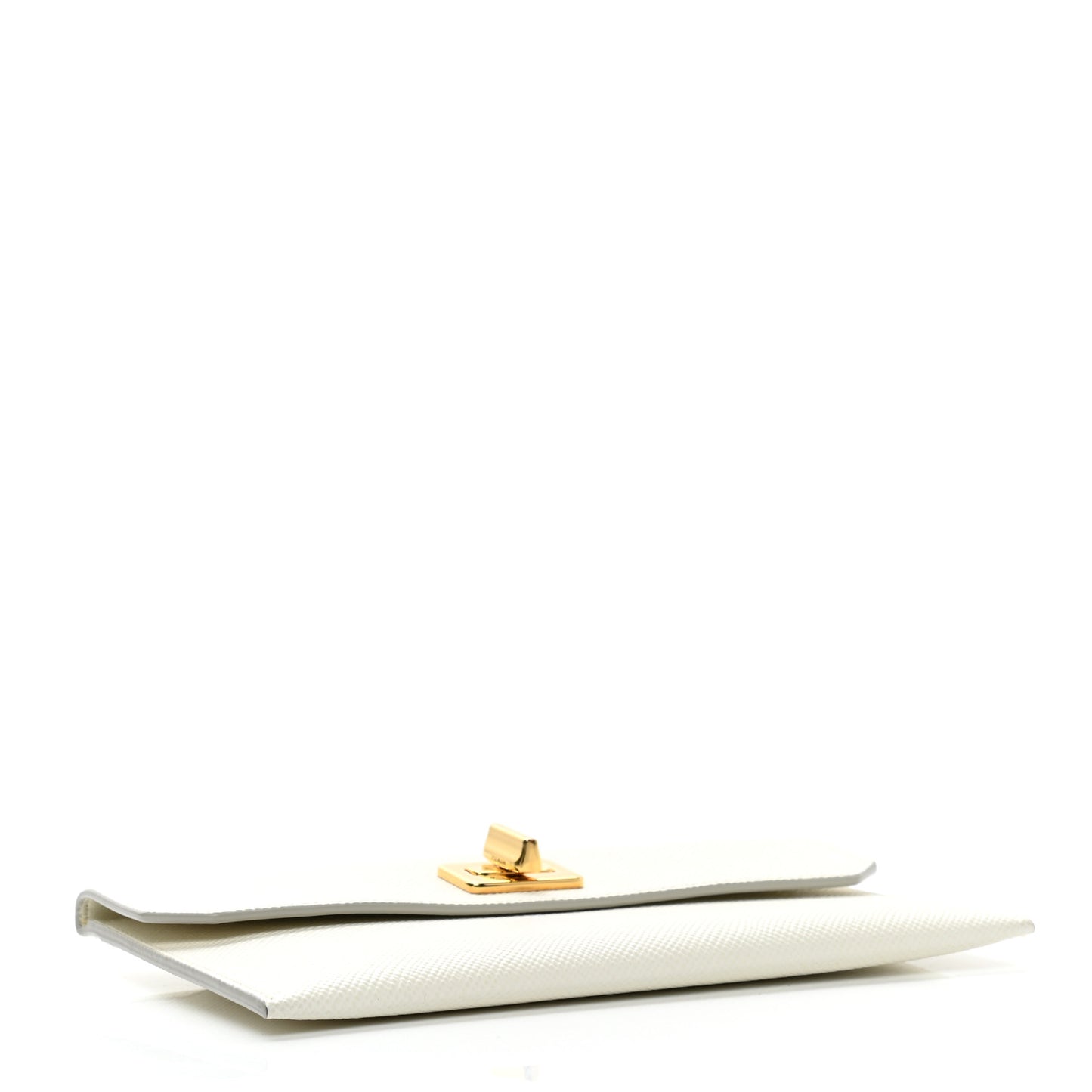 Saffiano Envelope Clutch White