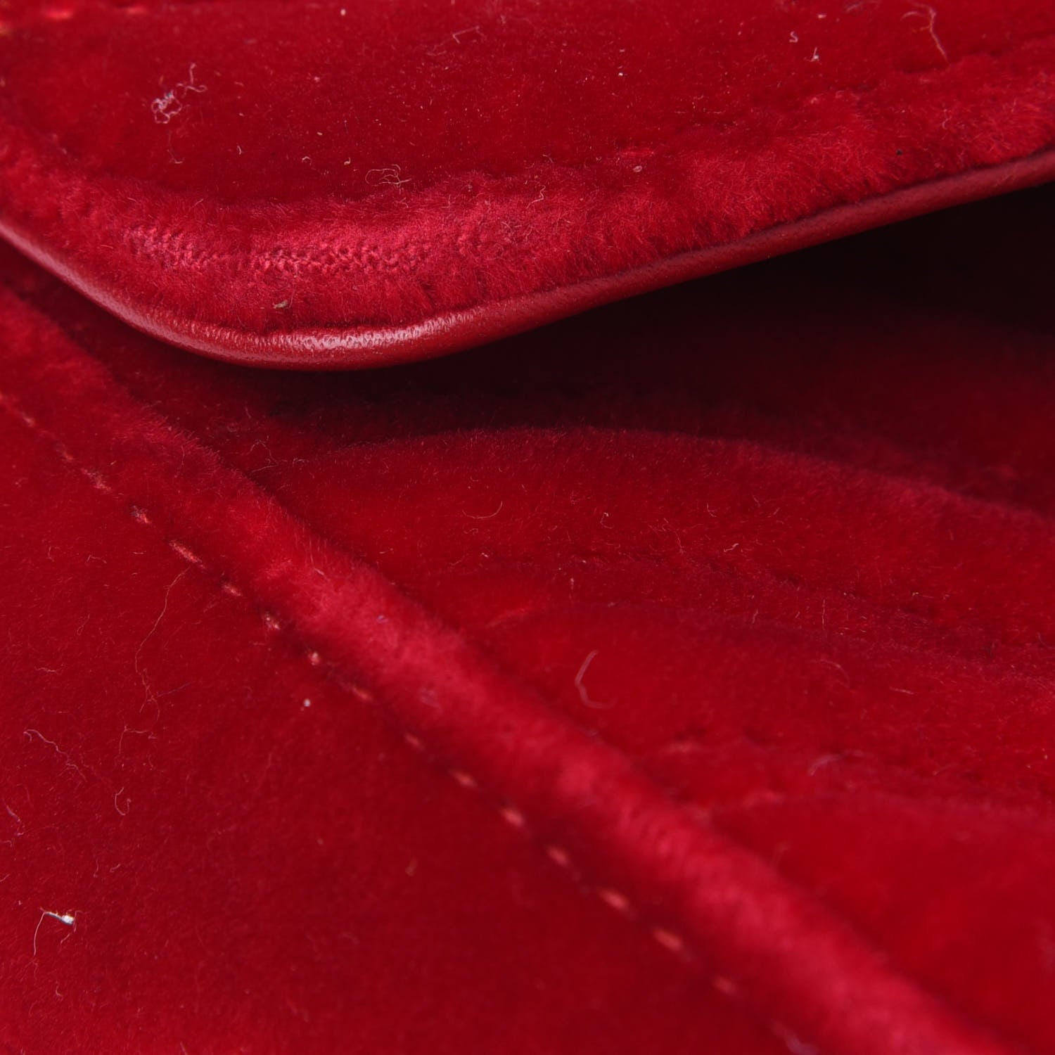 Gucci Velvet Matelasse Mini GG Marmont Shoulder Bag Hibiscus Red 21 of 24