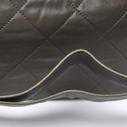 Chanel Calfskin Coco Pleats Hobo Khaki 10 of 11