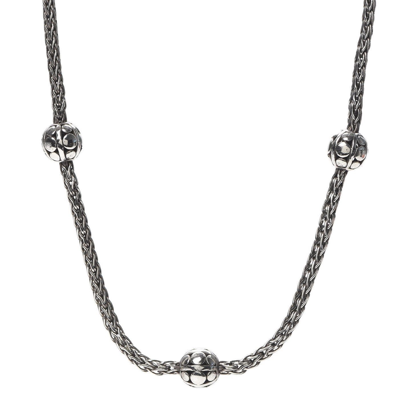 Sterling Silver Kali Five Bead Station Necklace