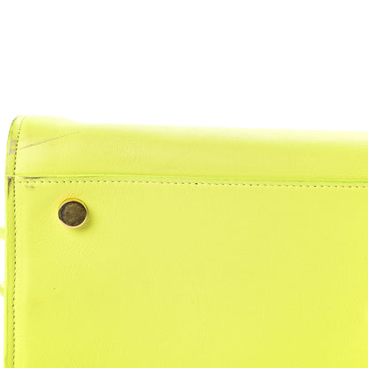 Saint Laurent Calfskin Small Sac De Jour Bag Neon Yellow 17 of 18