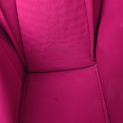 Balenciaga Shiny Calfskin Crocodile Embossed Small Hourglass Sling Shoulder Bag Fuchsia 10 of 15