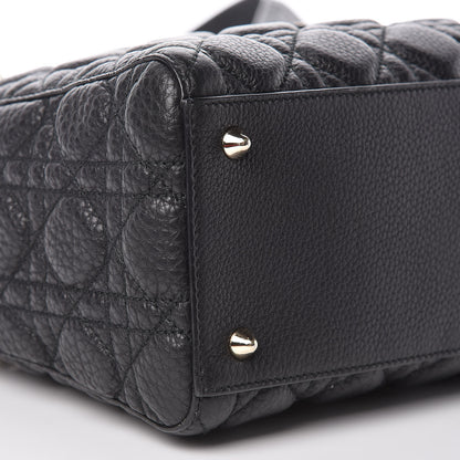 Christian Dior Grained Calfskin Cannage Medium Supple Lady Dior Black 8 of 9
