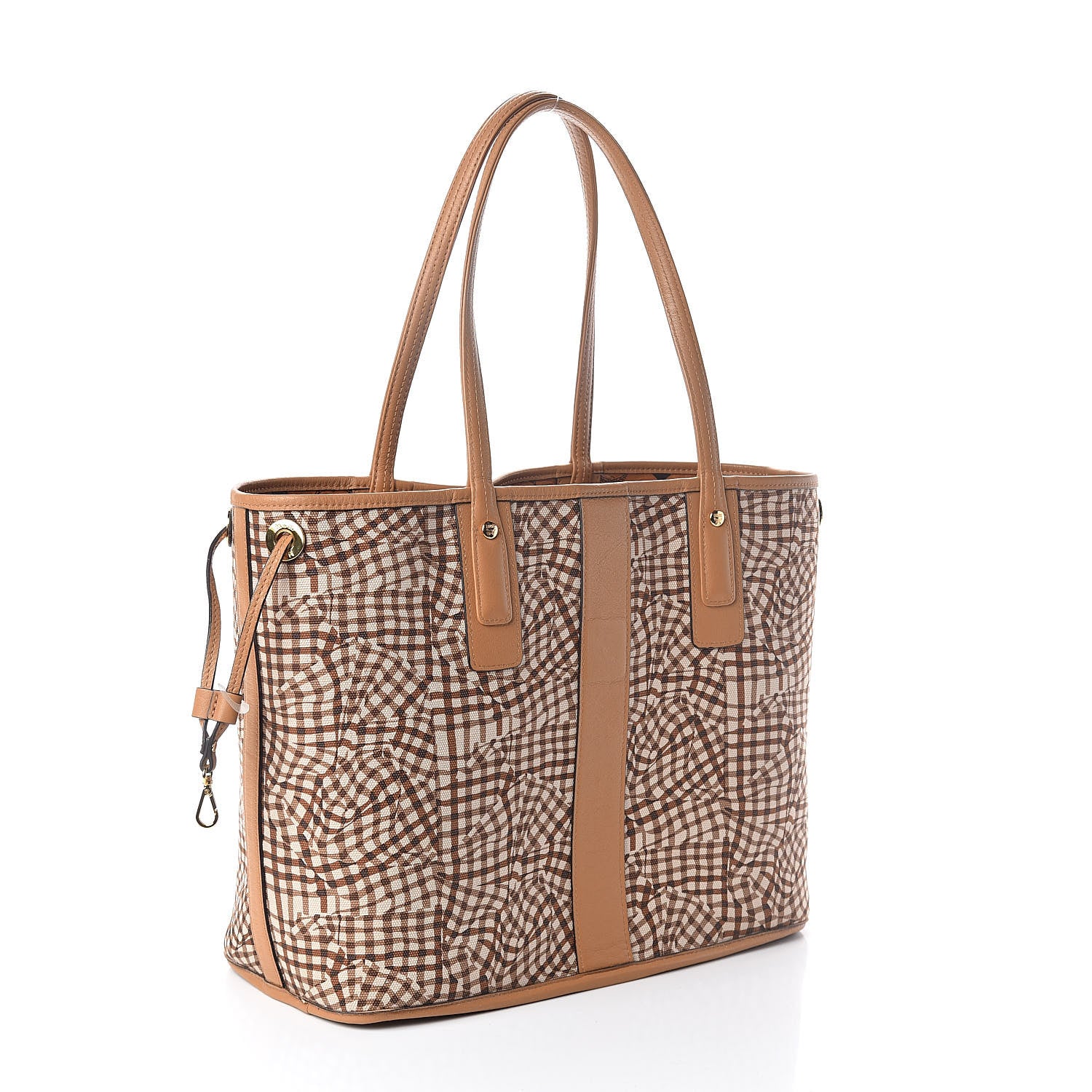 MCM Visetos Medium Liz Reversible Shopper Tote Cognac 7 of 15