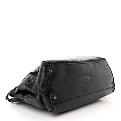 Fendi Patent Large Peekaboo Iconic Satchel Black 4 of 17